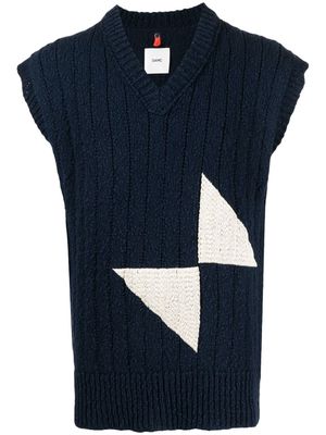 OAMC panelled knitted vest - Blue