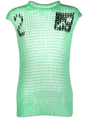 OAMC perforated knitted vest - Green