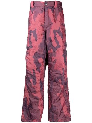 OAMC quilted camouflage-print trousers - Purple