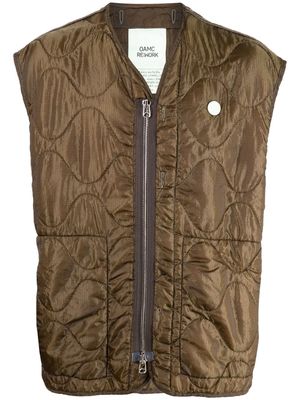 OAMC Re:Work quilted vest - Brown