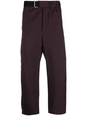 OAMC Regs tapered-leg cropped trousers - Purple