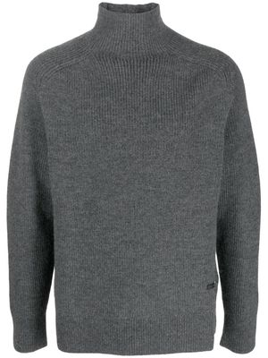 OAMC roll-neck ribbed-knit wool jumper - Grey