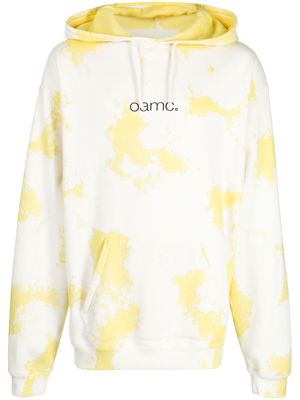 OAMC Speed tie-dye cotton hoodie - Yellow