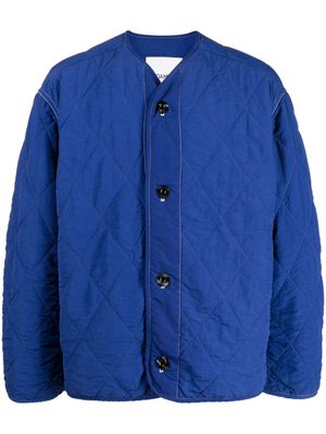 OAMC V-neck quilted jacket - Blue