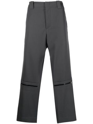 OAMC zip-detail straight-leg trousers - Grey