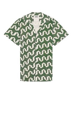 OAS Atlas Cuba Net Shirt in Dark Green