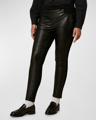 Obelisco Cropped Faux Leather Pants