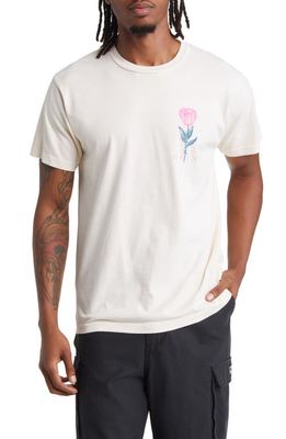Obey Barb Wire Flower Organic Cotton Graphic T-Shirt in Sago