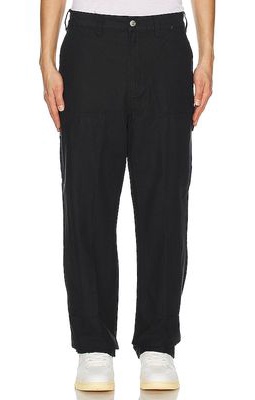 Obey Big Timer Twill Double Knee Carpenter Pant in Black