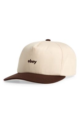 Obey Case Colorblock Baseball Cap in Unbleached Multi