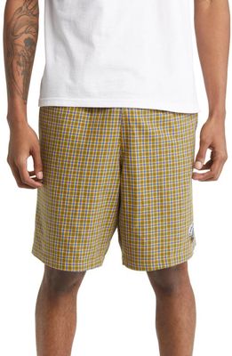 Obey Easy Reason Plaid Shorts in Avocado Multi