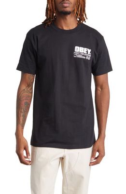 Obey Fight the System Graphic T-Shirt in Black