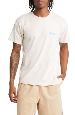 Obey Flower Stem Organic Cotton Graphic T-Shirt in Sago