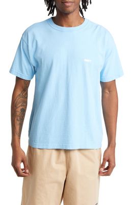 Obey Heavyweight Logo Graphic T-Shirt in Sky Blue