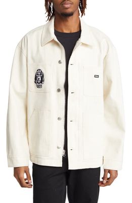 Obey Hymn Denim Chore Jacket in Unbleached-Ubl