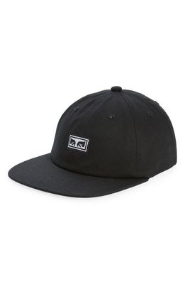 Obey Icon Eyes Logo Baseball Cap in Black