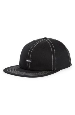 Obey Mac Cotton Snapback Baseball Cap in Black