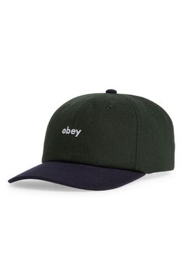 Obey Shade Baseball Cap in Dark Cedar Multi