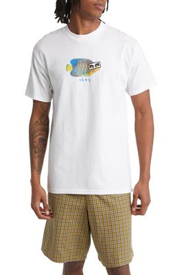 Obey Tropical Fish Graphic T-Shirt in White