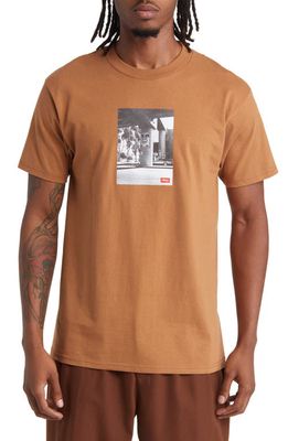 Obey Urban Renewal Cotton Graphic T-Shirt in Brown Sugar