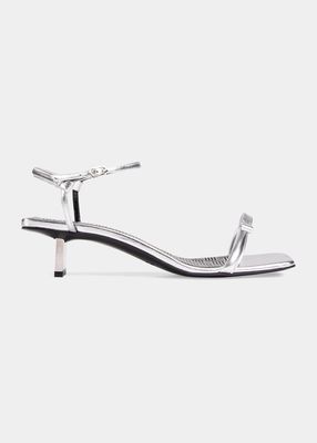 Obi Blade Metallic Ankle-Strap Sandals