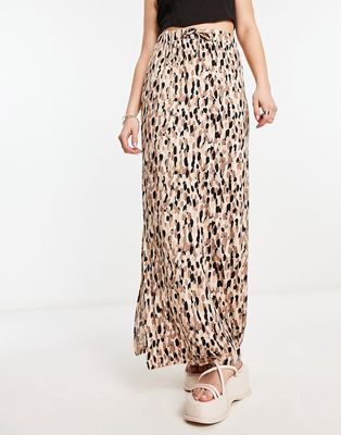 Object maxi skirt in abstract print-Multi