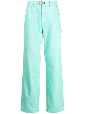 OBJECTS IV LIFE embroidered-logo mid-rise jeans - Green