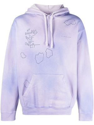 OBJECTS IV LIFE graphic-print faded hoodie - Purple