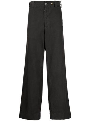 OBJECTS IV LIFE logo-plaque wide-leg trousers - Grey
