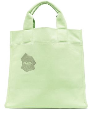 OBJECTS IV LIFE logo-print cotton tote bag - Green