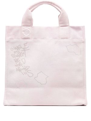 OBJECTS IV LIFE logo-print cotton tote bag - Pink