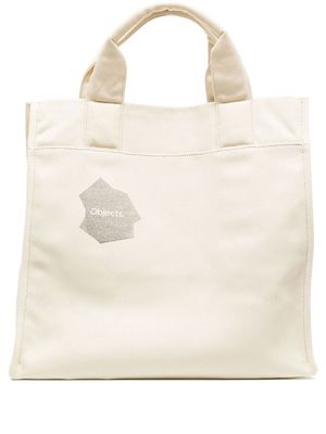 OBJECTS IV LIFE logo-print cotton tote bag - White