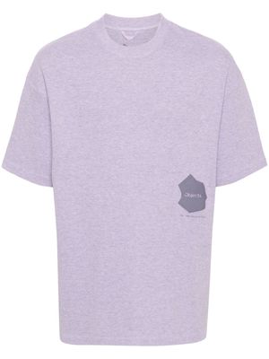 OBJECTS IV LIFE Waffle logo-print cotton T-shirt - Purple