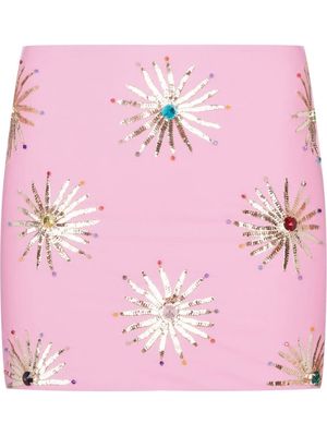 Oceanus Callie embellished mini skirt - Pink