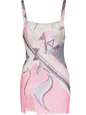 Oceanus Sofia sequinned minidress - Pink