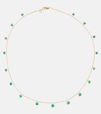 Octavia Elizabeth 18kt gold necklace with emeralds