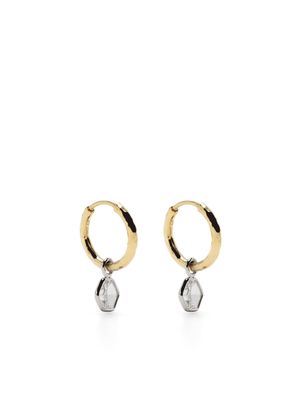 Octavia Elizabeth 18kt yellow gold Petit Gabby diamond hoop earring