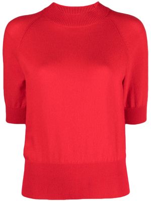 Odeeh high neck cashmere top - Red