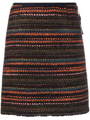 Odeeh striped mini skirt - Orange