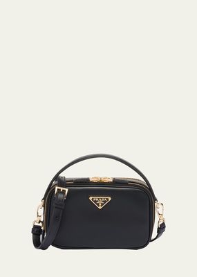 Odette Double-Zip Leather Top-Handle Bag