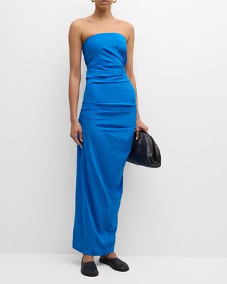 Odette Strapless Silk-Blend Cocktail Dress