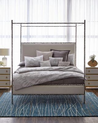 Odette Upholstered Canopy King Bed