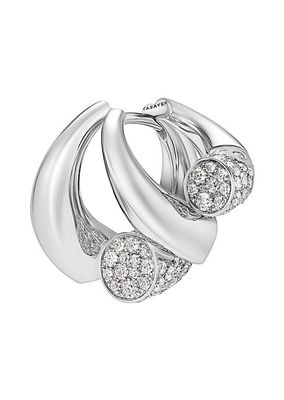 Oera 18K White Gold & 1.17 TCW Diamond Single Earring