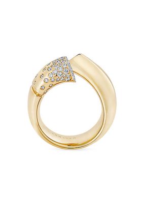 Oera Large 18K Yellow Gold & Diamond Ring