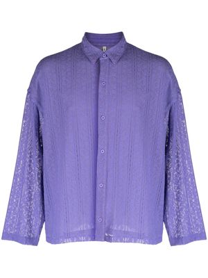 Off Duty Banners floral-lace shirt - Purple