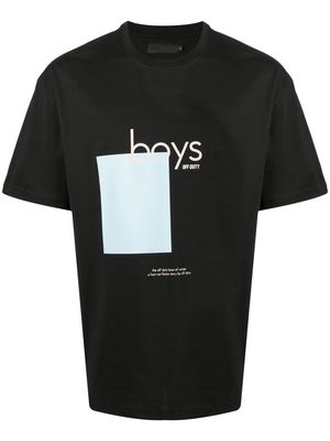 OFF DUTY Boys logo-print T-shirt - Black
