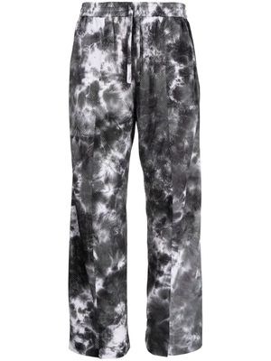 Off Duty Bu abstract-print wide-leg trousers - Black