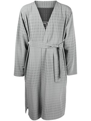 Off Duty Ellis logo-print robe - Grey