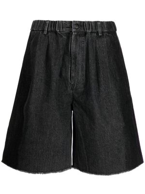 Off Duty Kaze elasticated-waistband denim shorts - Grey