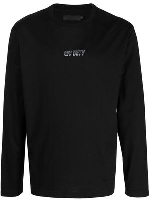 Off Duty logo-print long-sleeved T-shirt - Black